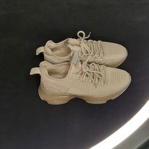 STEVE MADDEN WOMEN'S MAXIMA CHUNKY GLITZ DUSTY TAUPE SIZE 10 M